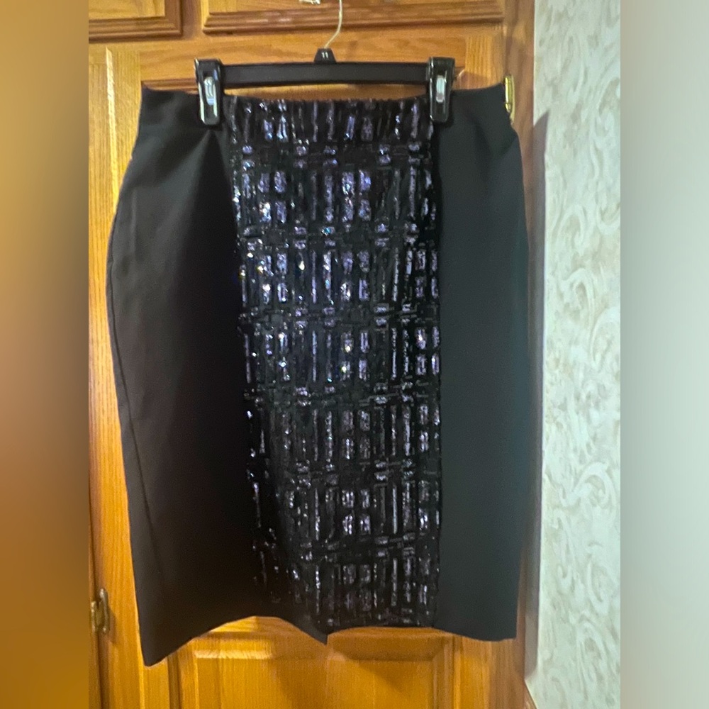 Black Squin Worthington Skirt